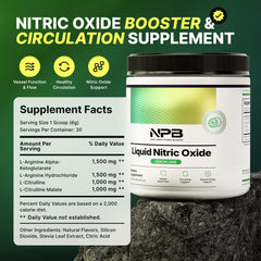 Mixing glass shows Nature's Pure Blend powder dissolving for daily use.