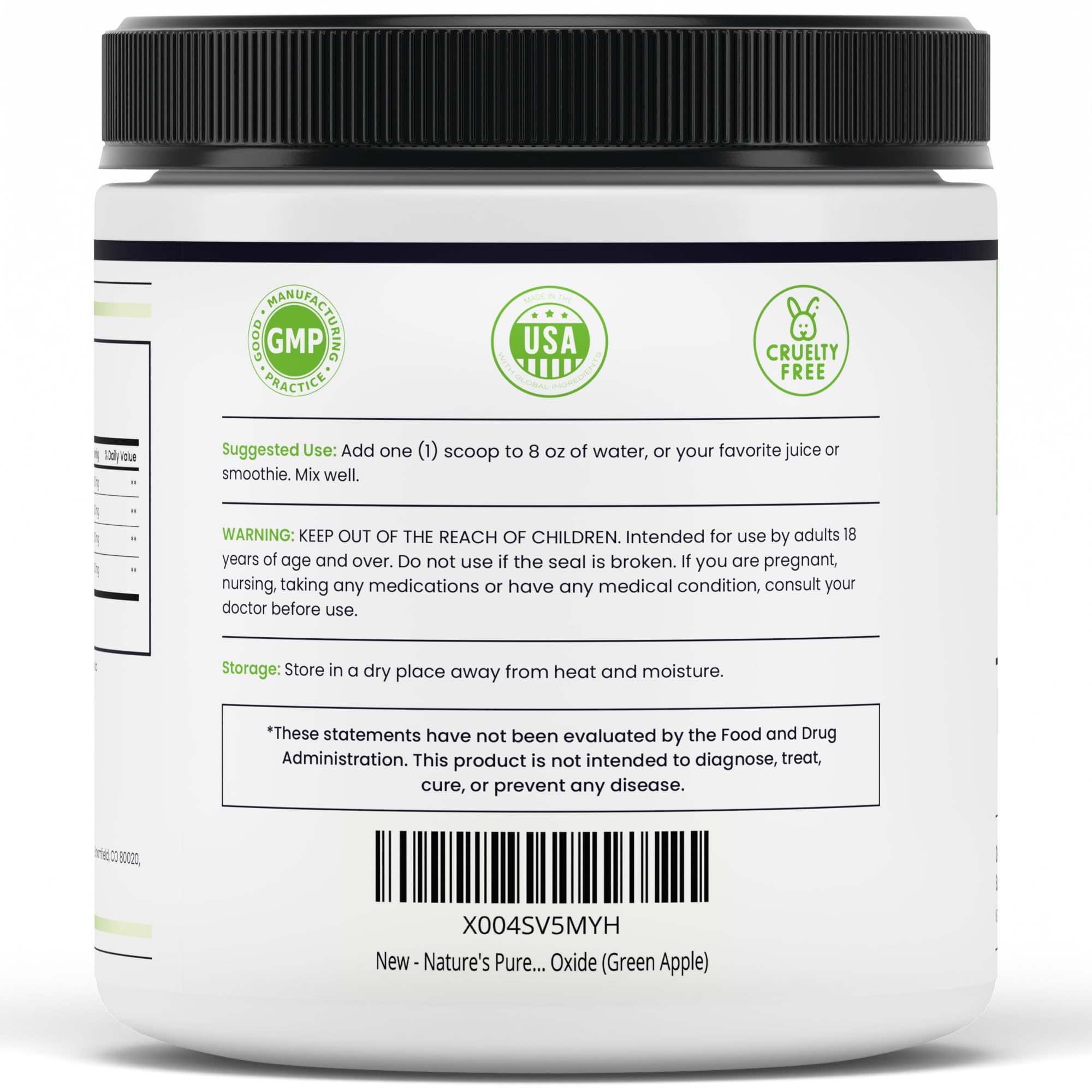 Nature's Pure Blend packaging highlighting 5000mg L-Arginine and L-Citrulline