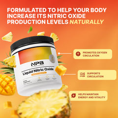 Nature's Pure Blend Liquid Nitric Oxide scoop dissolves quickly in water for fast absorption