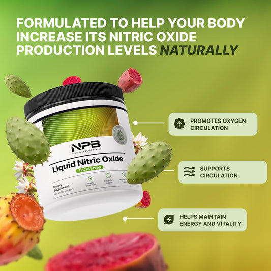 Nature's Pure Blend liquid nitric oxide scoop ready to mix for fast absorption.