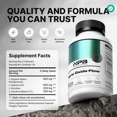 Nature's Pure Blend Nitric Oxide for Men bottle front highlights product for heart and circulation