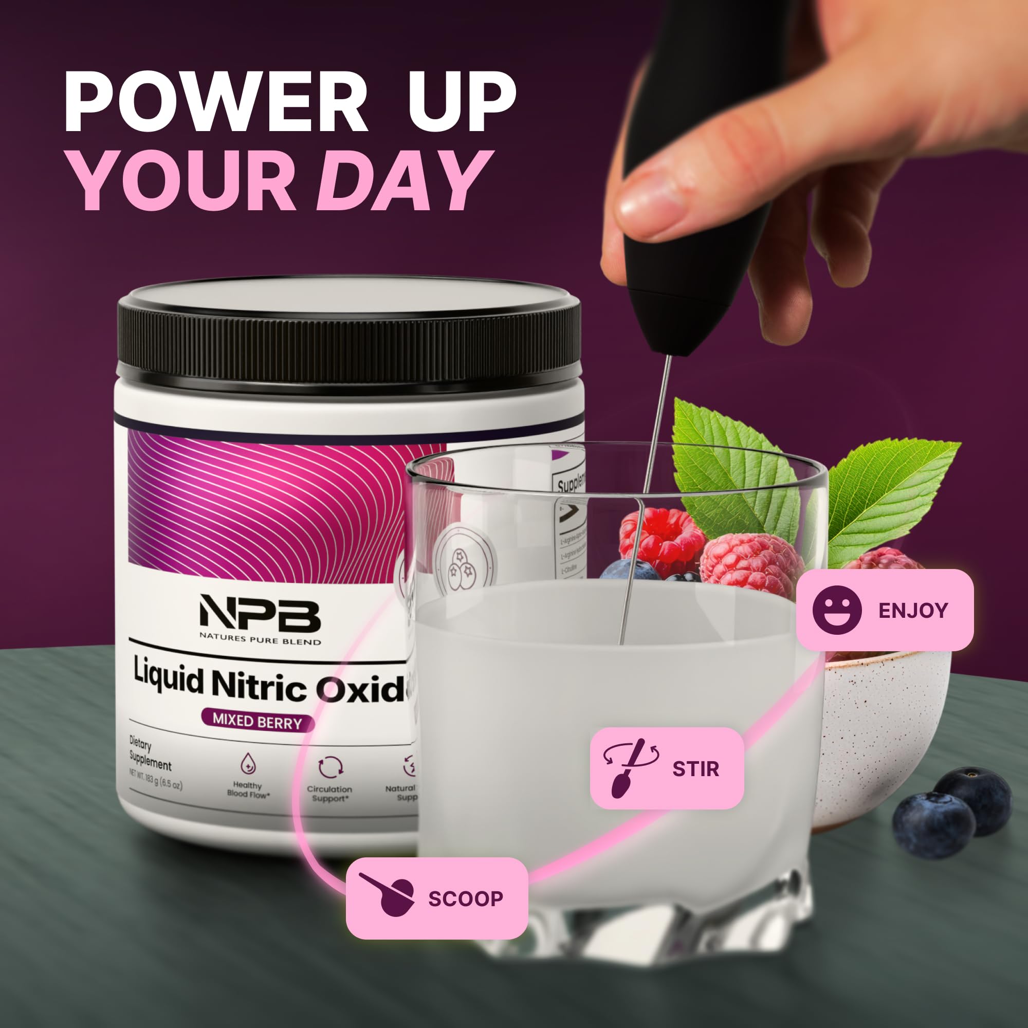 Nature's Pure Blend serving poured before training to support endurance