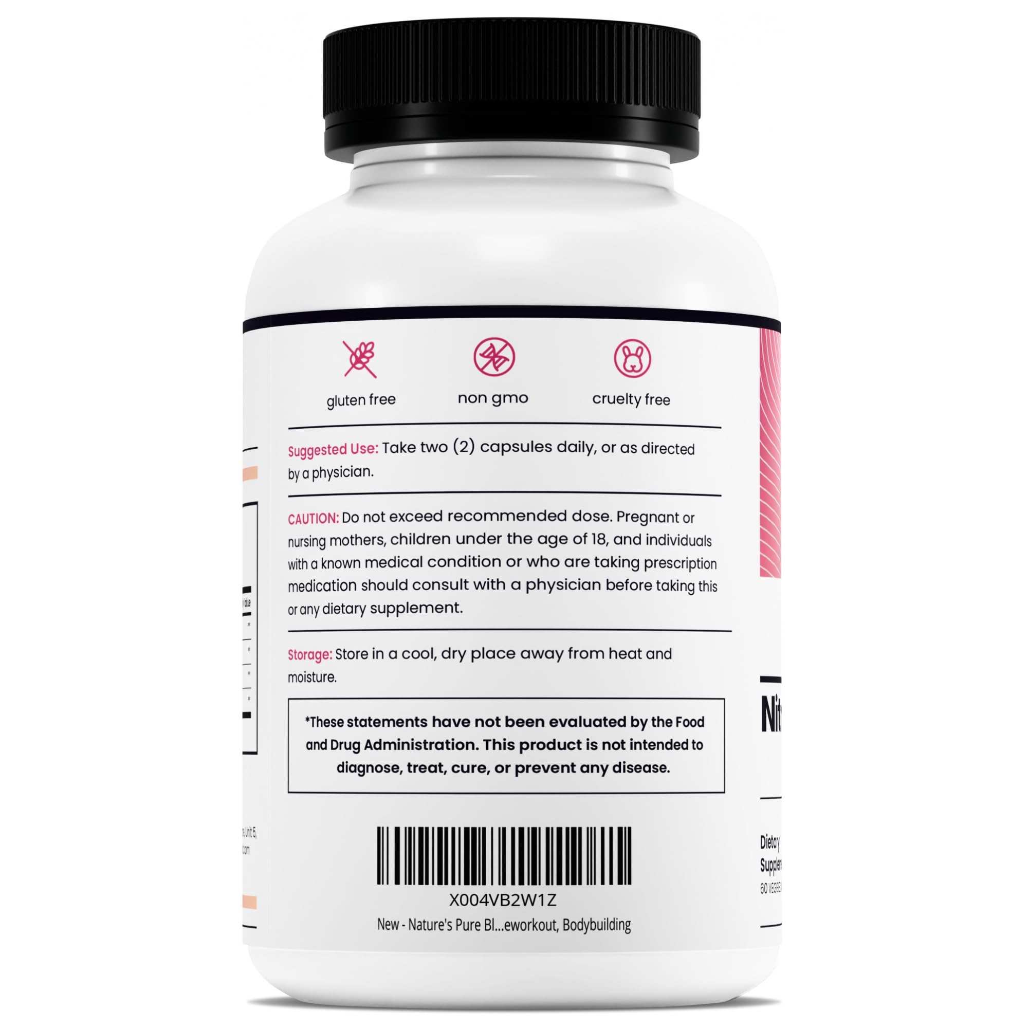Nature's Pure Blend bottle in gym setup for preworkout support.