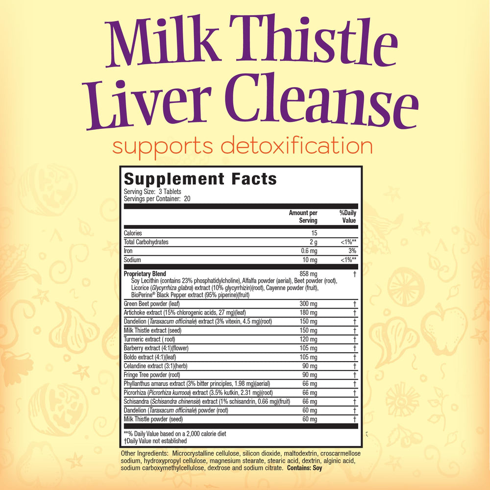 Close-up of the 18 botanical blend ingredients highlighting holistic liver care formula.