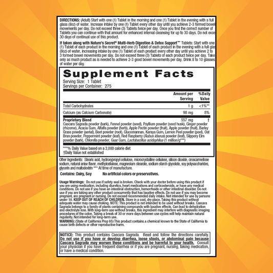 Nature's Secret Multi-Herb Colon Cleanse capsules close-up shows easy-to-take daily dose.