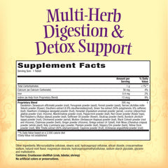 Nature's Secret Multi-Herb Digestion & Detox label with blend details for informed daily use.