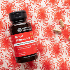Nature's Sunshine Blood Stimulator capsules ready for your wellness routine.
