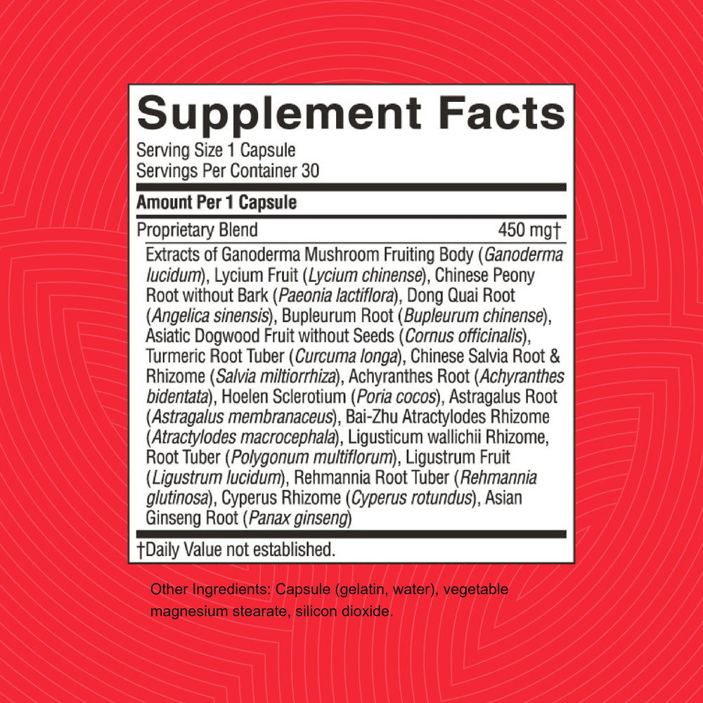 Nature's Sunshine Blood Stimulator label close-up hints at herbal blend.