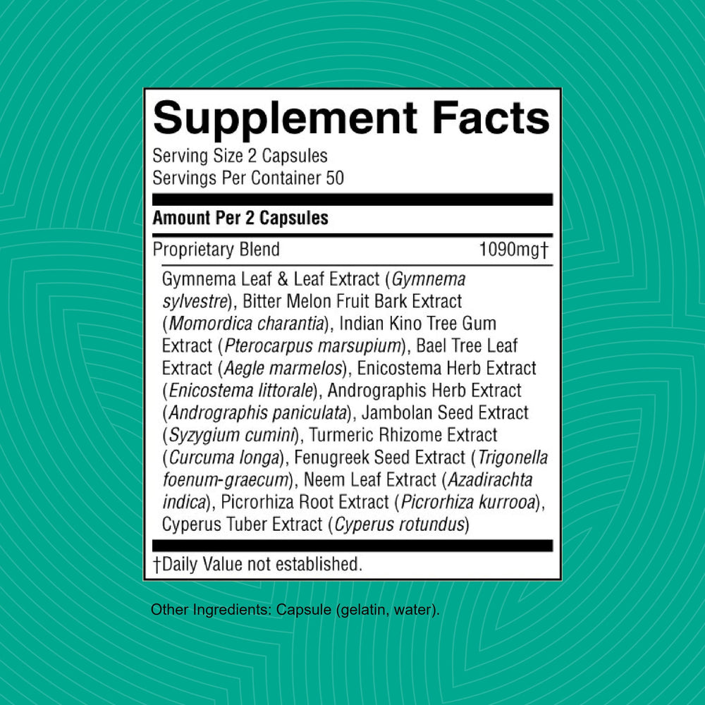 Packaging box of Nature's Sunshine Blood Sugar Formula emphasizing USA production