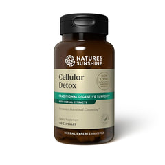 Nature's Sunshine Cellular Detox bottle front view for daily digestive support.