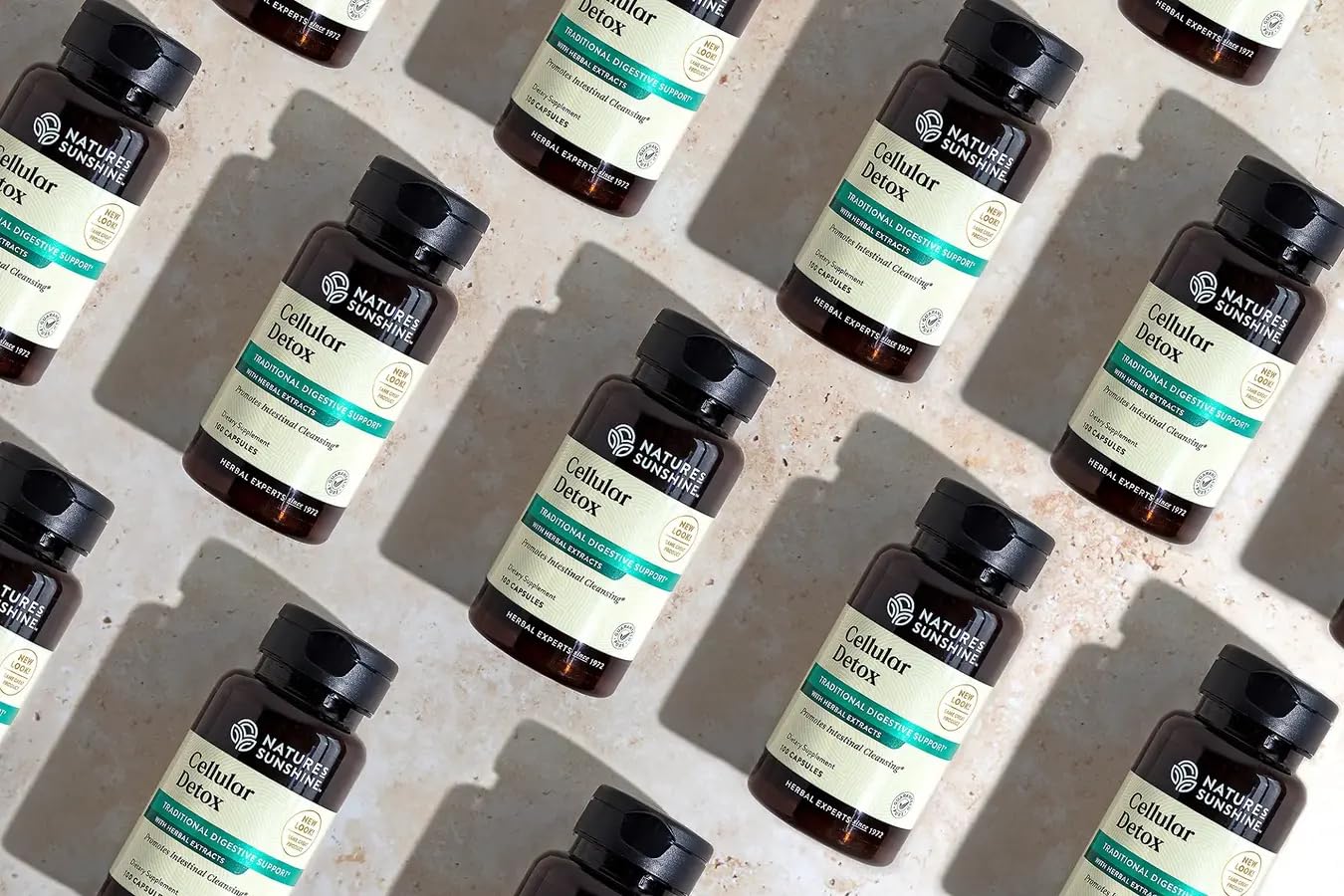 Nature's Sunshine Cellular Detox ingredients visualizing herbal blend.