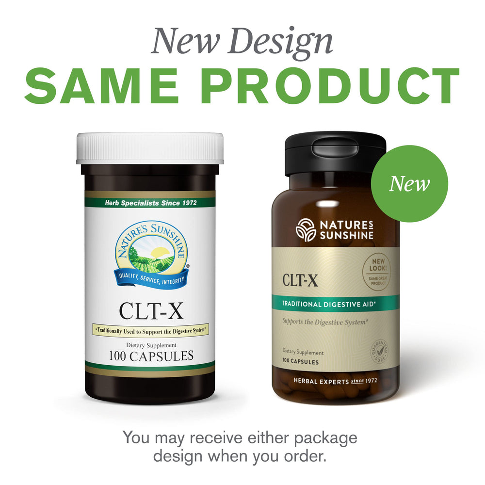 Nature's Sunshine CLT-X wild yam, provides nutrients for glandular function.