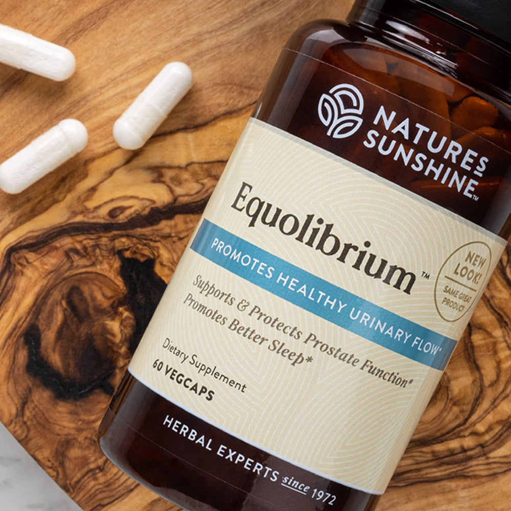 Evening sleep scene with Equolibrium suggesting nightly routine support