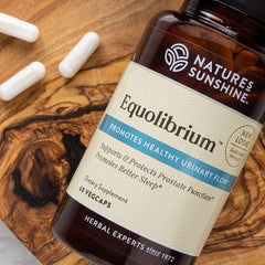 Evening sleep scene with Equolibrium suggesting nightly routine support
