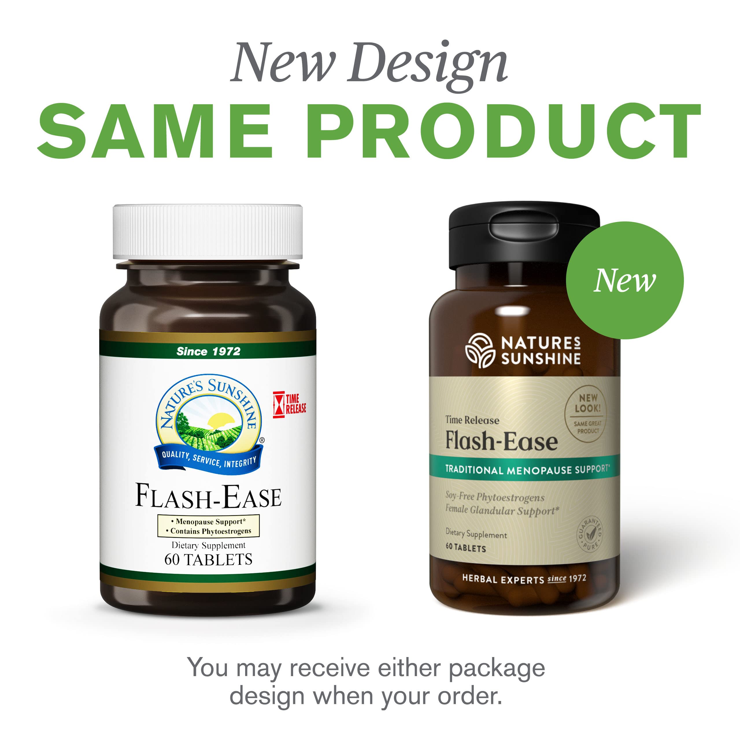 Nature's Sunshine Flash Ease TR bottle in hand for on-the-go routine