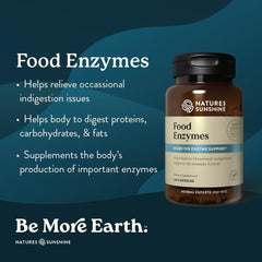 Nature's Sunshine Food Enzymes capsules provide convenient daily digestive aid.