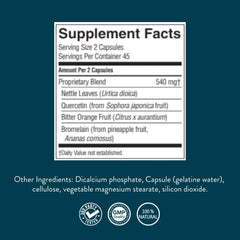 Nature's Sunshine HistaBlock packaging graphic illustrating herbal and enzyme blend.