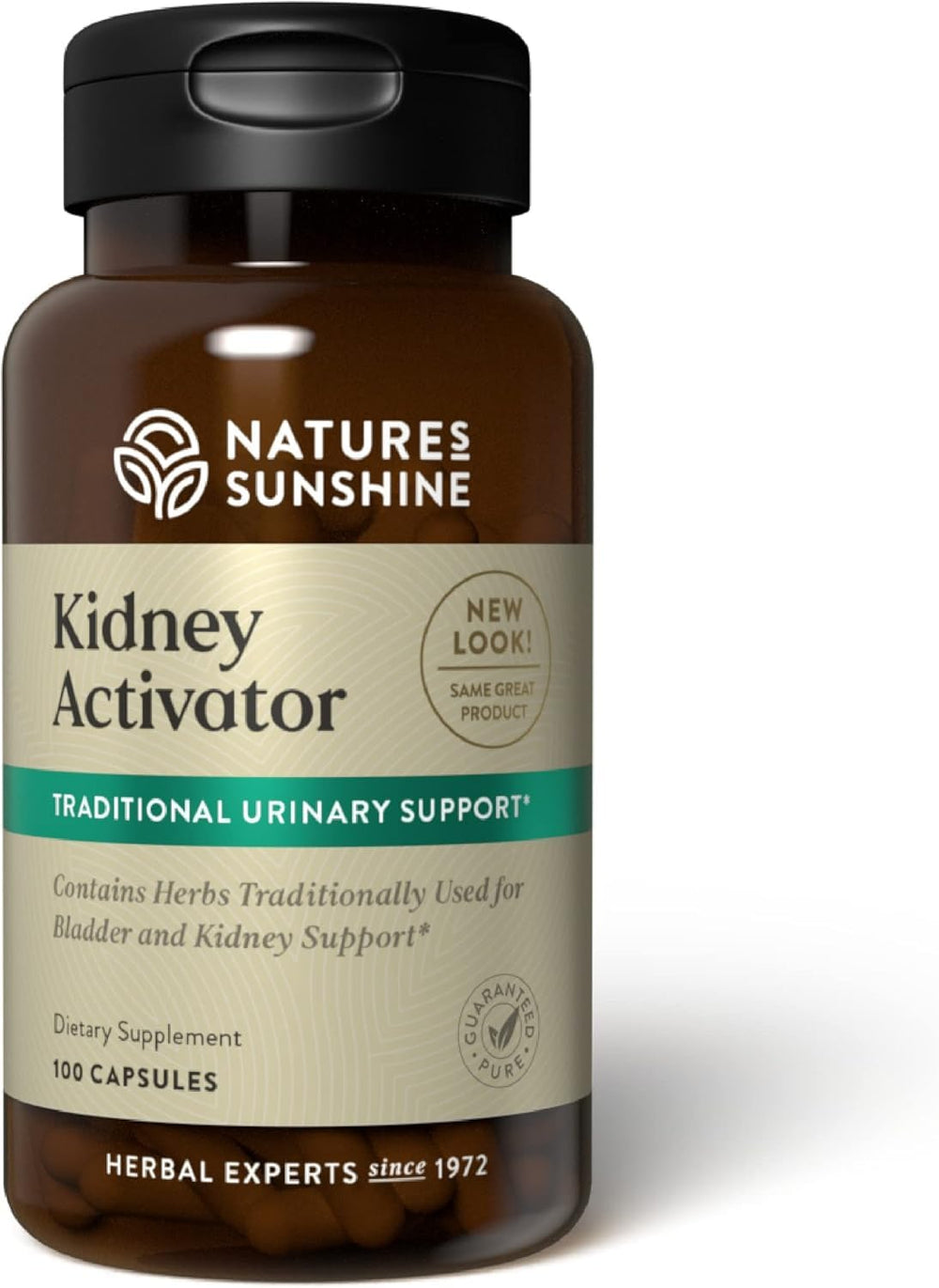 Nature's Sunshine Kidney Activator bottle front highlights a natural kidney support blend