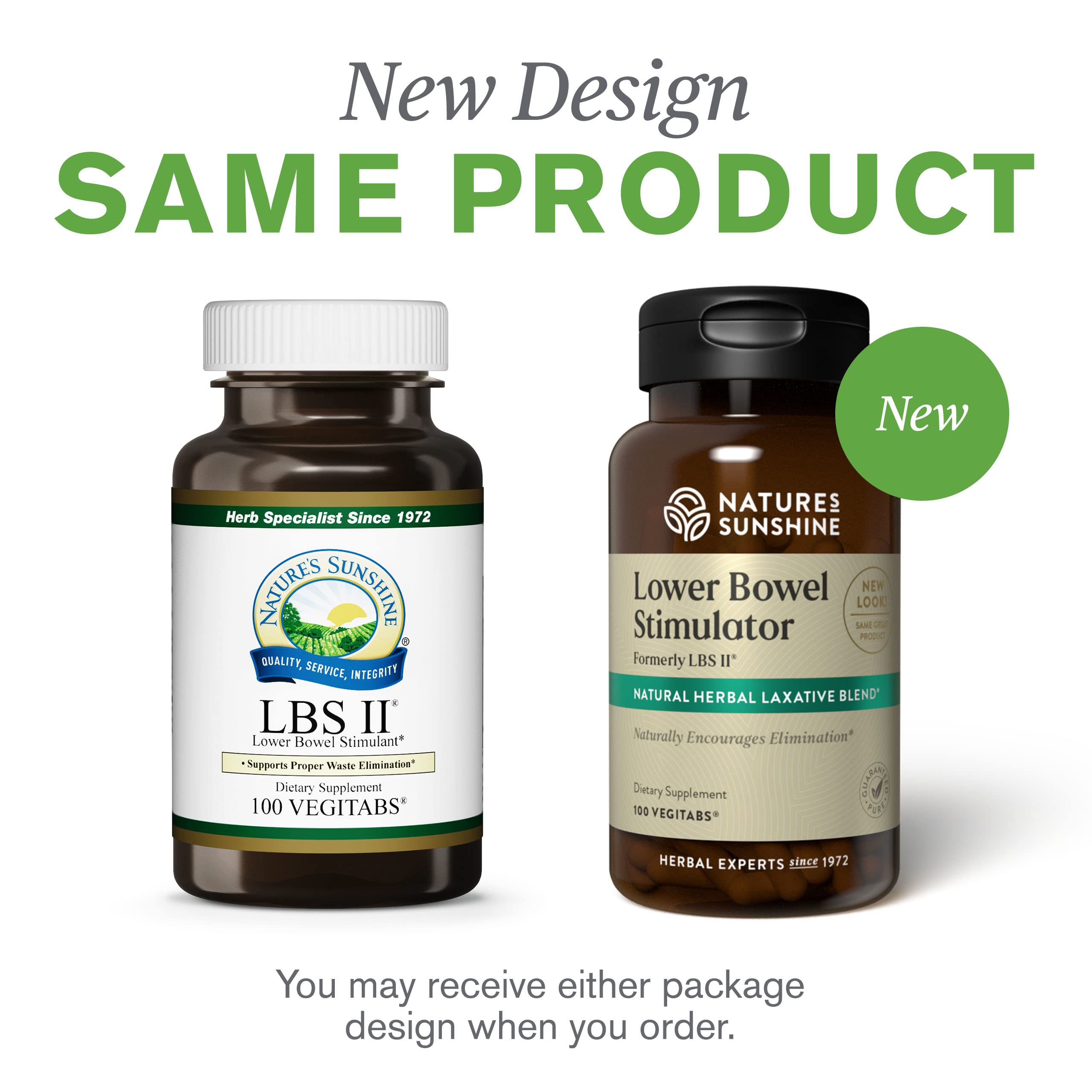Nature's Sunshine Lower Bowel Stimulator 25 servings on label.