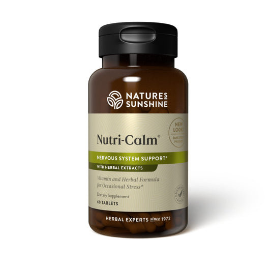 Nature's Sunshine Nutri-Calm bottle front view for daily calm support.