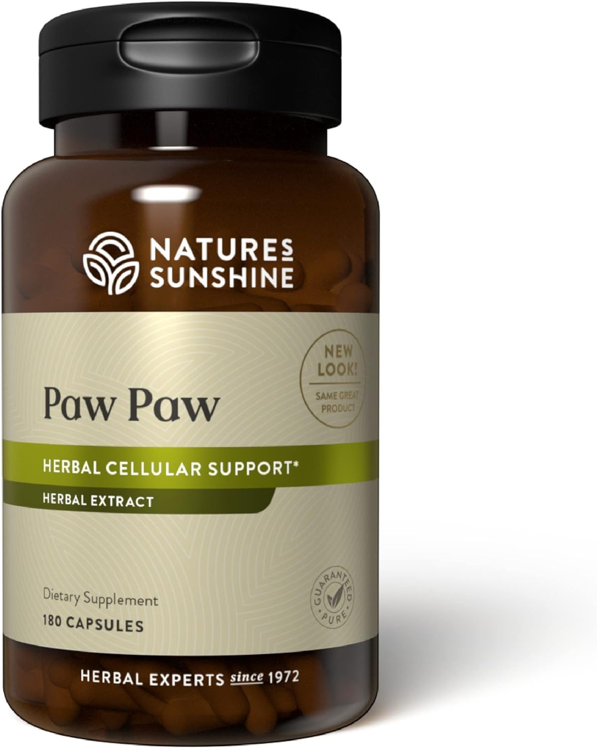 Nature's Sunshine Paw Paw Cell-Reg bottle label for daily wellness routines.