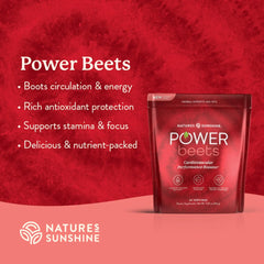 Nature's Sunshine Power Beets bottle pour for on-the-go energy