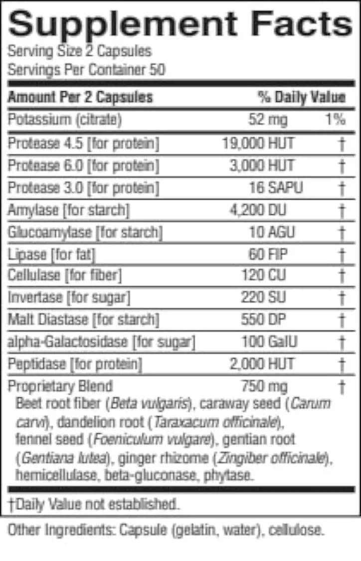 Nature's Sunshine Proactazyme herbal blend icon emphasizes enzyme support