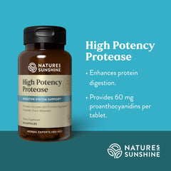 Nature's Sunshine Protease 60 capsules label-detail with beet root fiber and minerals