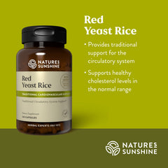 Kosher-certified Nature's Sunshine Red Yeast Rice packaging for dietary compliance