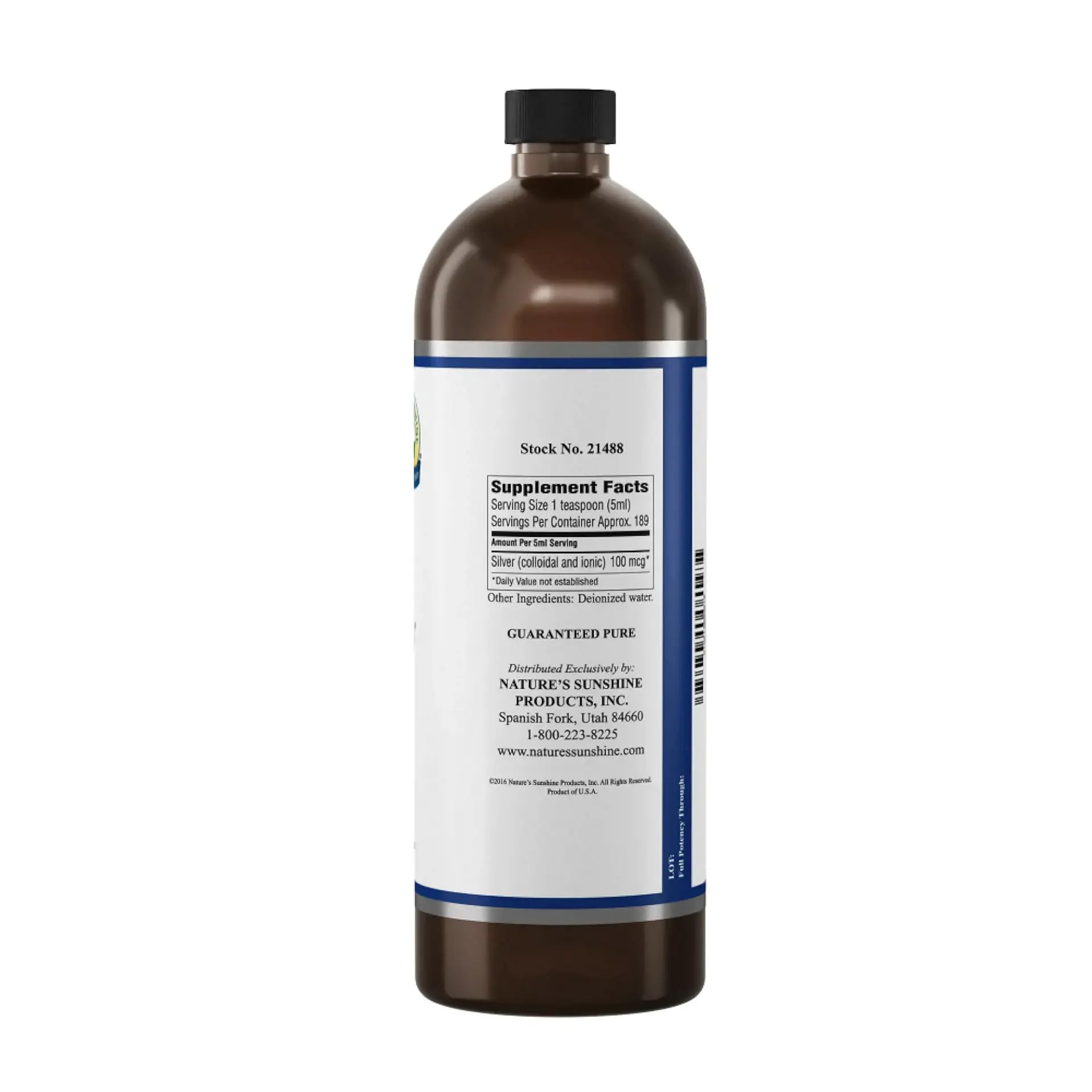 Nature's Sunshine Silver Shield Liquid dosing spoon enables precise measurements