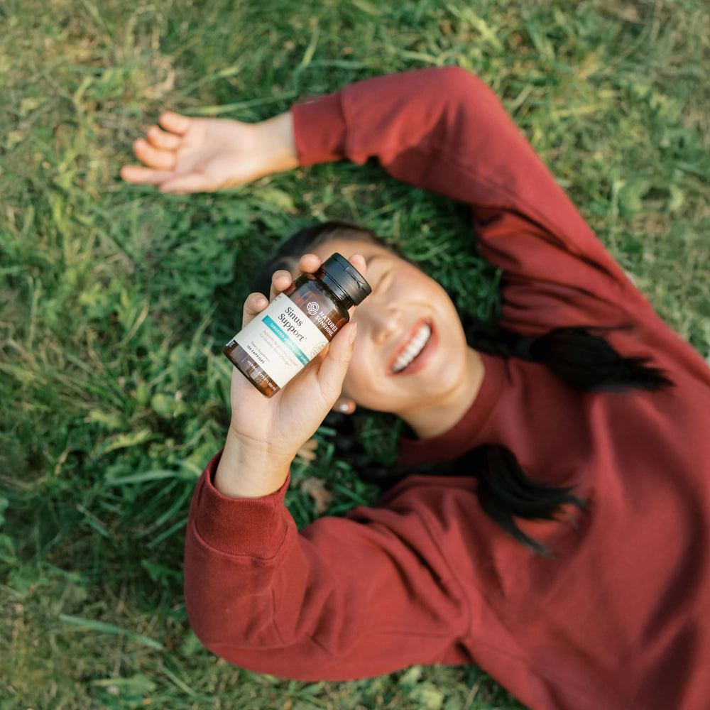Nature's Sunshine Sinus Support EF capsules show daily herbal support at a glance.