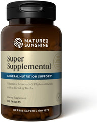 Nature's Sunshine Super Supplemental bottle on a clean surface, supporting daily wellness.