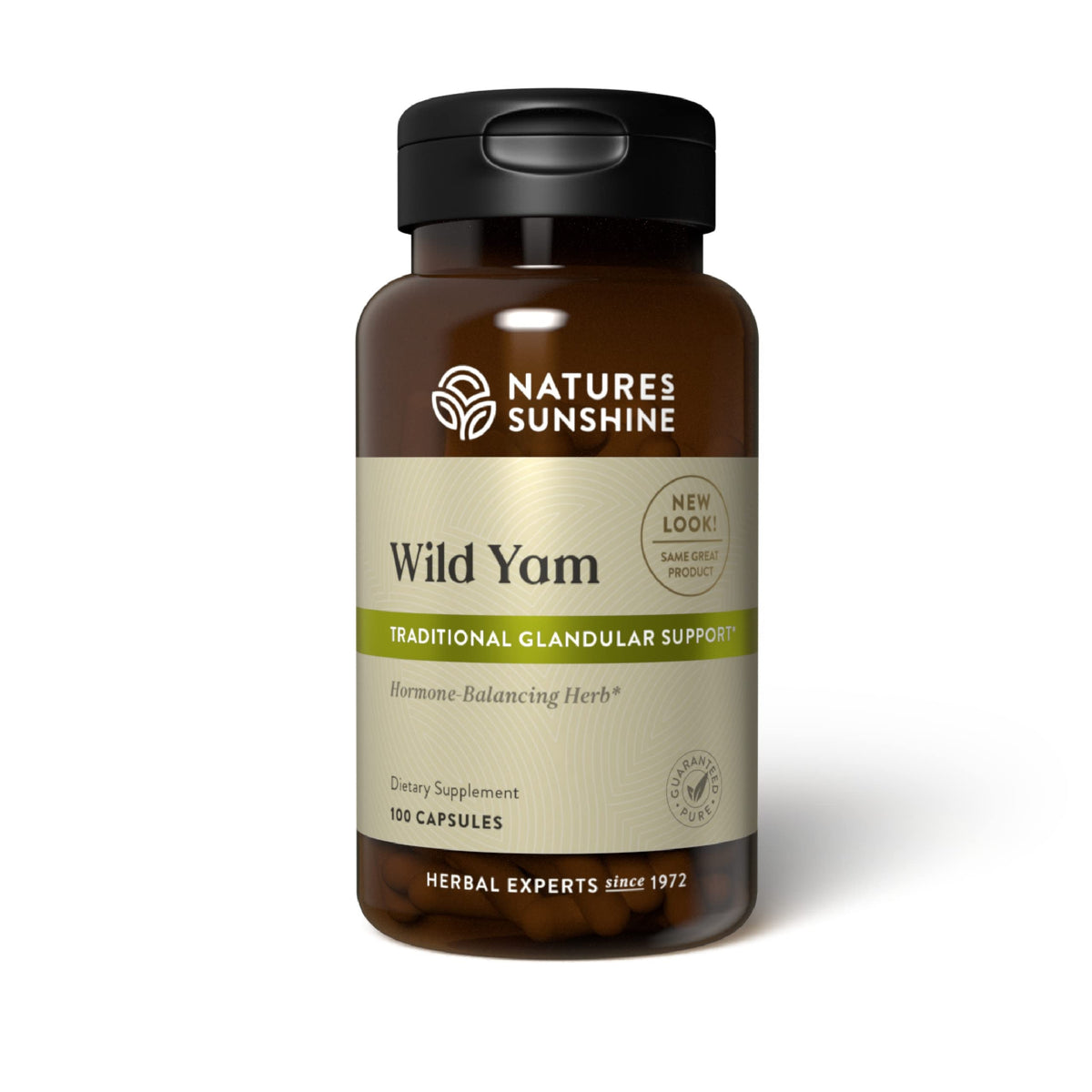 Nature's Sunshine Wild Yam capsules bottle for daily vitality support