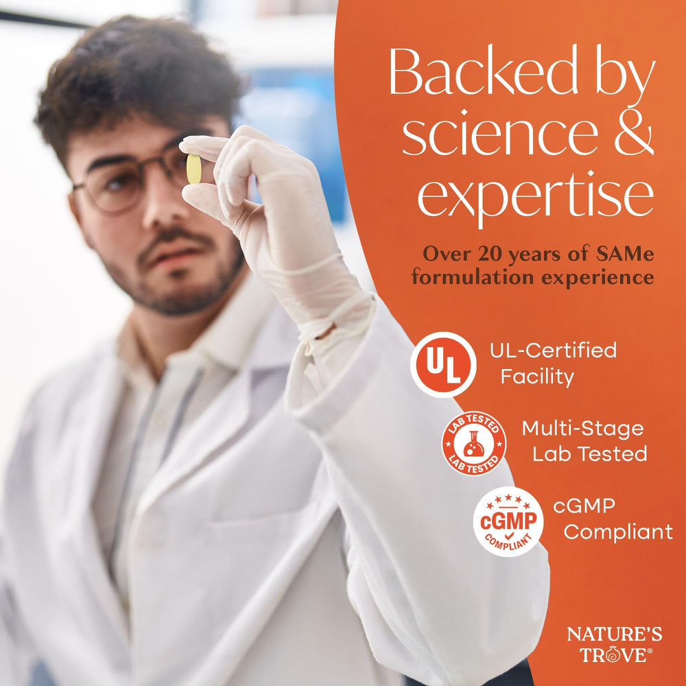 Nature's Trove SAM-e non-GMO project verified seal on packaging