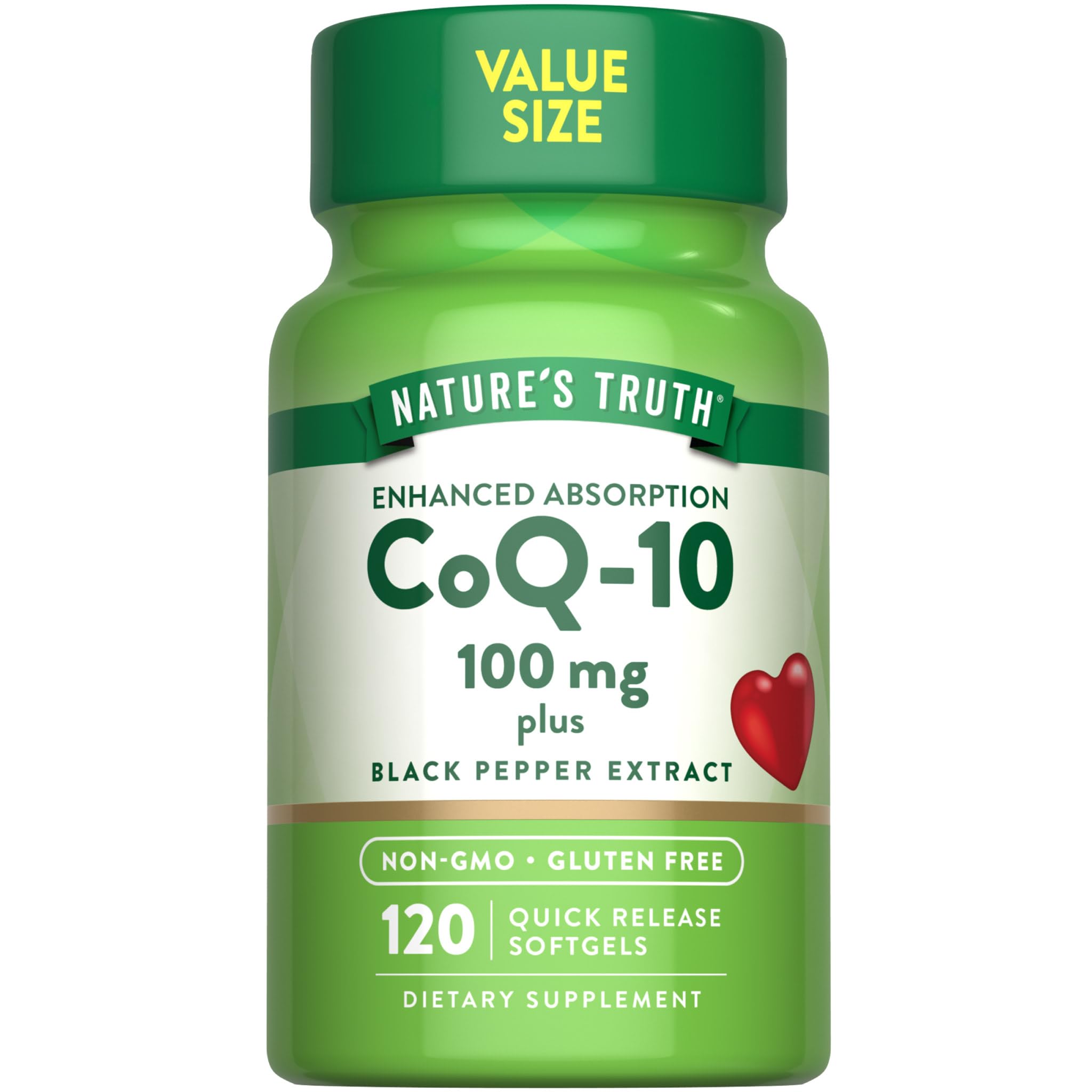 Nature's Truth CoQ10 100mg bottle front for daily wellness support