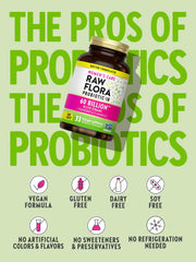 Nature's Truth Raw Flora vegan capsule closeup