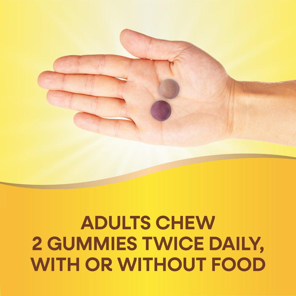 Nature's Way Alive calcium gummies shown as part of a simple daily routine for bone support.