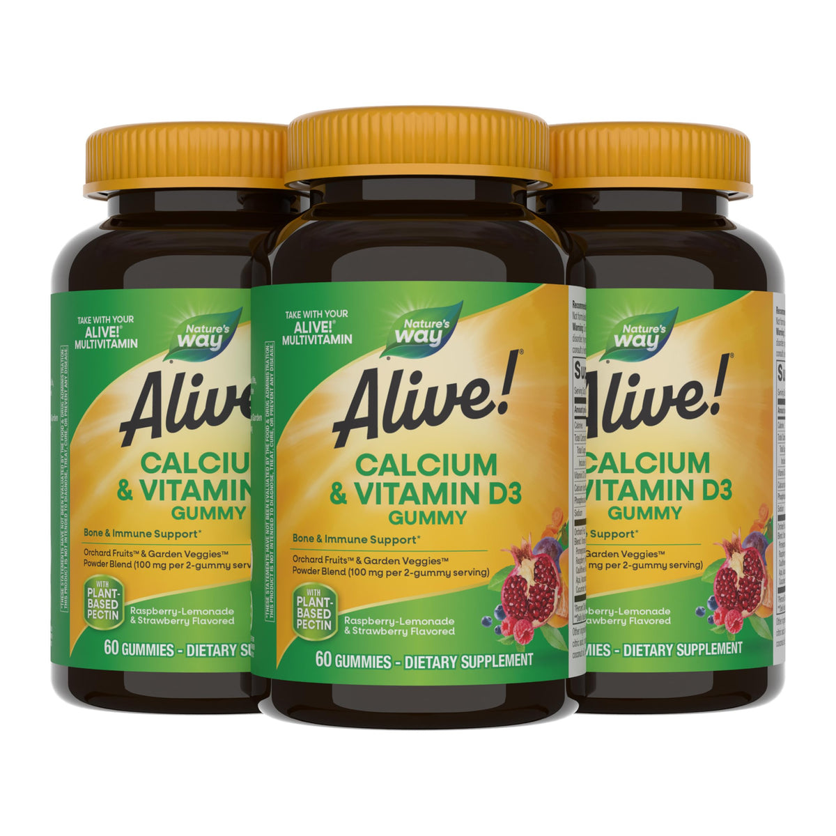 Nature's Way Alive packaging showcases a convenient daily calcium option.