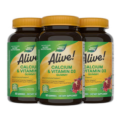 Nature's Way Alive packaging showcases a convenient daily calcium option.