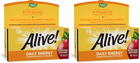 Nature's Way Alive Daily Energy bottle front highlighting daily vitality for busy mornings.