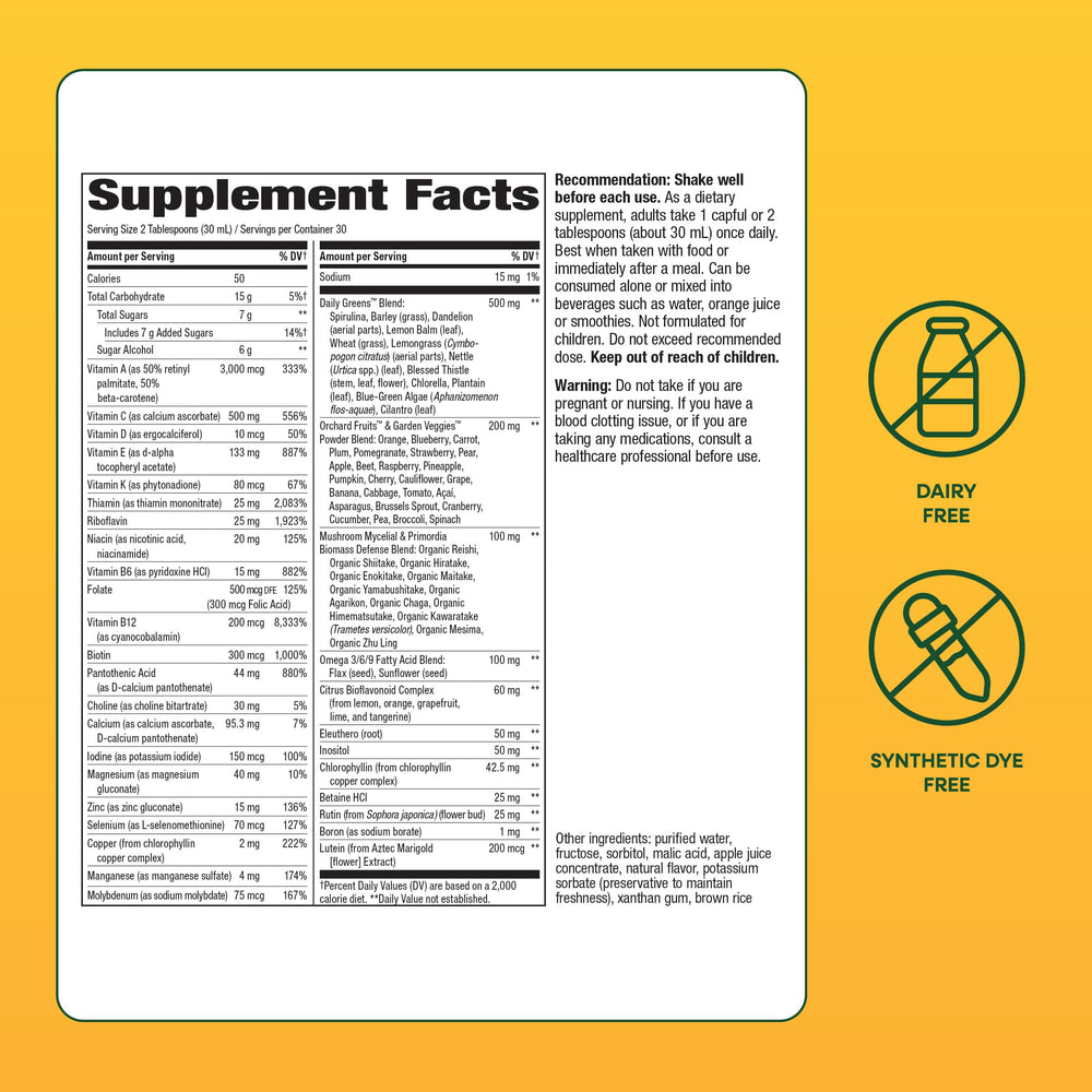 Nature's Way Alive mushroom defense blend visible on the bottle label