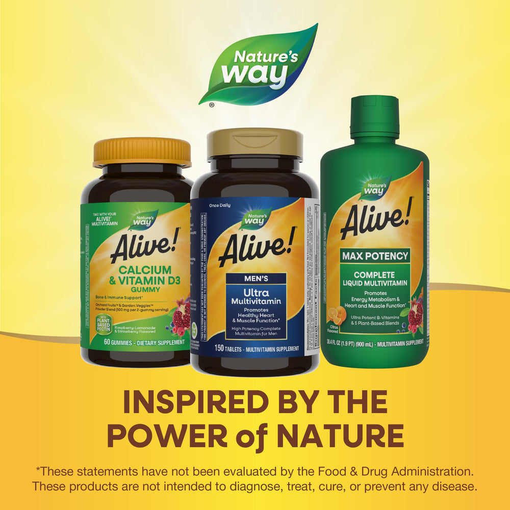 Alive! immune-support details focusing on vitamin C, vitamin D3, and zinc