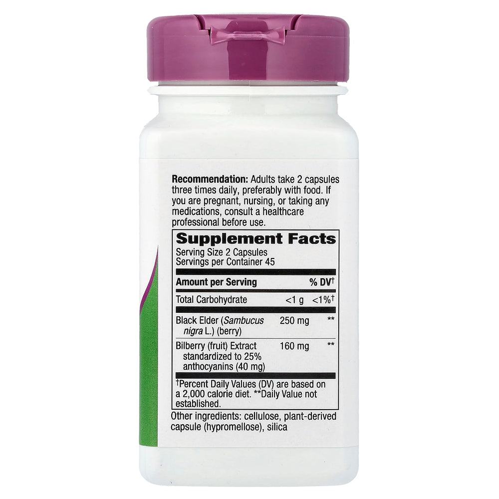 Nature's Way Bilberry capsules may support eye microcirculation during screen use.