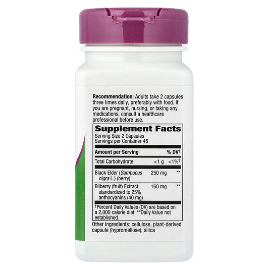 Nature's Way Bilberry capsules may support eye microcirculation during screen use.