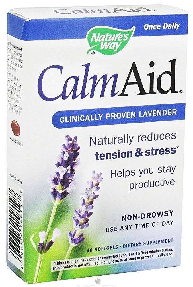 Nature's Way Calm-aid softgel bottle ready for daily calm support
