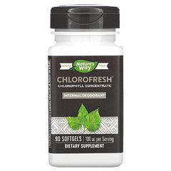 Nature's Way Chlorofresh bottle with 90 softgels in a 4-pack for daily use