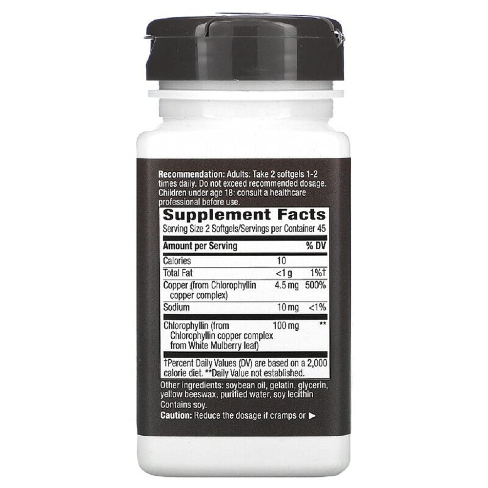 Nature's Way Chlorofresh label close-up highlighting internal deodorant use