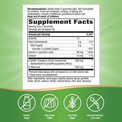 Vitamin C inclusion in CranRx gummies supports daily nutrition