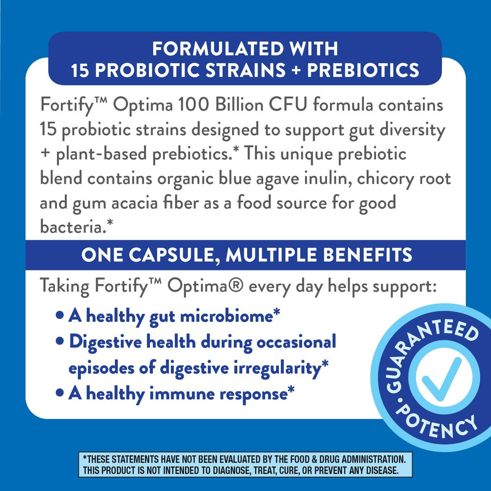 Packaging variation seen across Fortify Optima products