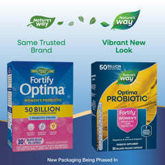 Close-up of capsules emphasizing seven probiotic strains for women's digestive and immune wellness.